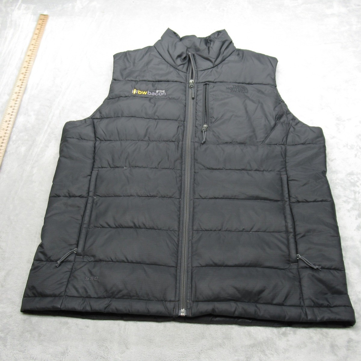 新品 US the north face check down vest XXL The North Face Down Vest Men Large Black 550 Fill Lightweight