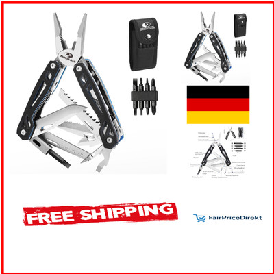 Mossy Oak 22-in-1 Multitool | Edelstahl | Faltbar mit Tragtasche
