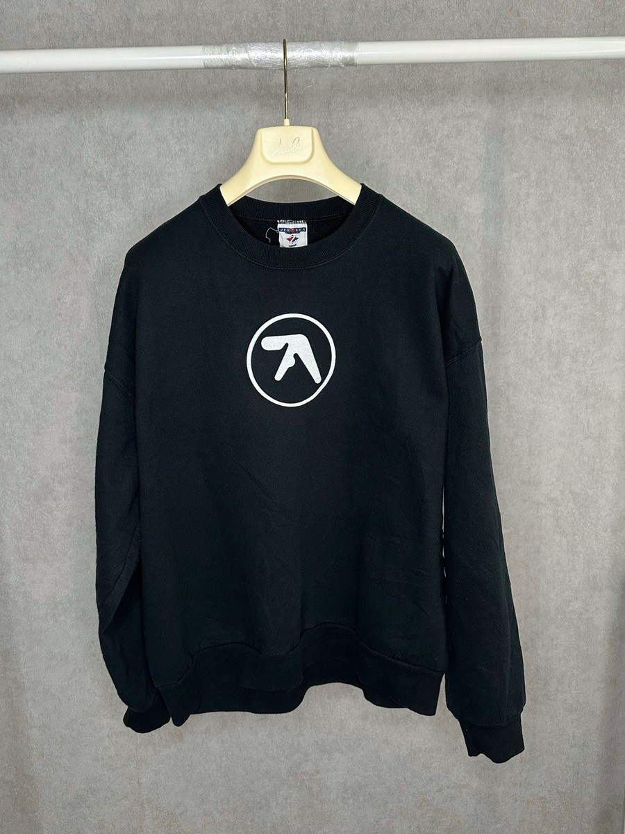 Aphex Twin Band Vintage Jerzees Mens Sweatshirt Black Size XL 90s
