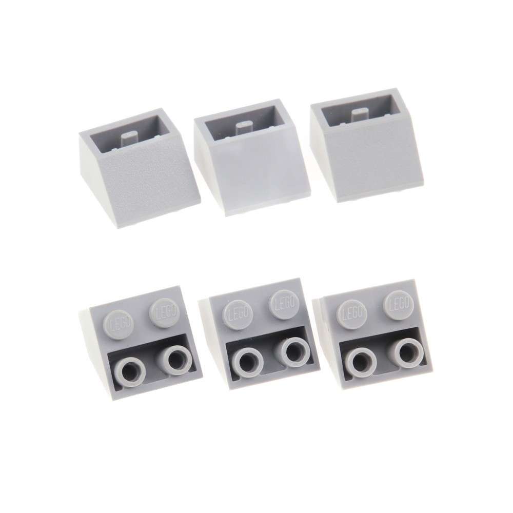 6x LEGO Dachstein 45° 2x2 New Light Gray Negative Sloped Tile 3660