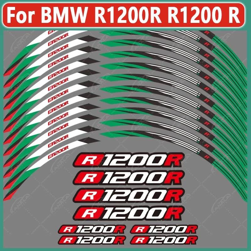 Waterproof Reflective Wheel Decals Rim Stickers Stripes For BMW R1200R R1200 R - Image 3 of 4
