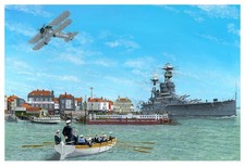 HMS Royal Oak Einfahrt Portsmouth Hafen