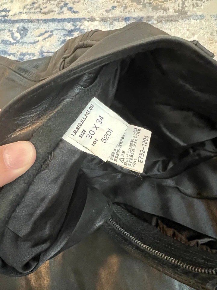 Pantalones de cuero Lee Rider vintage talla 30x34 - stock muerto  Foto 3 de 4