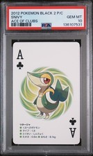 2012 POKEMON BLACK 2 PLAYING CARDS ACE OF CLUBS SNIVY PSA 10