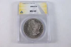 NobleSpirit Morgan SILVER Dollar 1883-O ANACS Ms63 PROOFLIKE CAMEO APPEARANCE