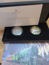 Centenary Of The Flying Scotsman 1923 Half Crown + 2023 UK Silver Proof £2 Set