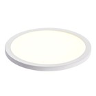  Flush Mount Ceiling Light Fixture Round Flat 3000K 4000K 12 in. Matte White
