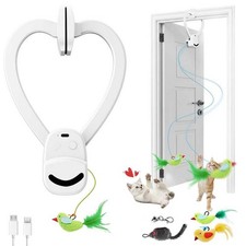 Interactive Cat Toys for Indoor Cats - Automatic Flying Bird  Mouse Doorway ...