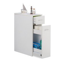 Nischenschrank Beistellschrank Küchenregal 2 Schubladen 20 cm breit Nischenregal