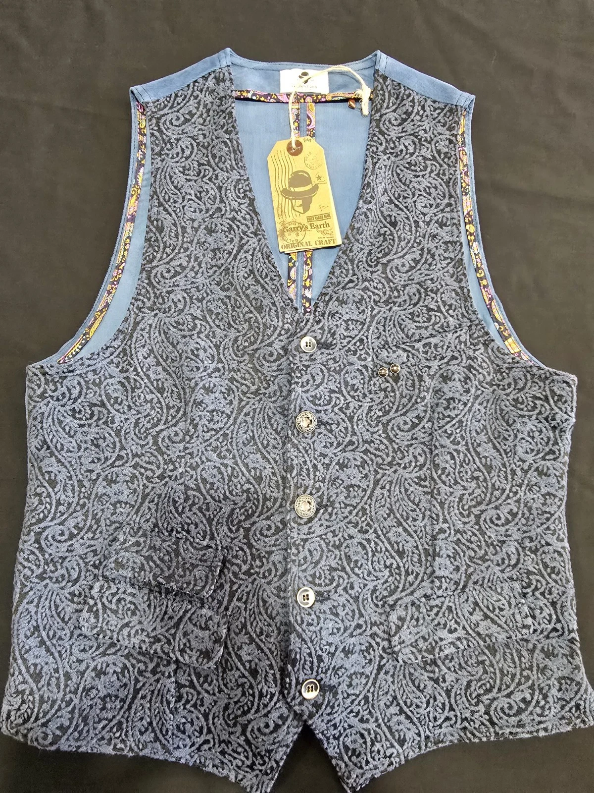 Garry's Earth Vest Handcrafted Made In Italy Size M Cod.34 - product detail image 2