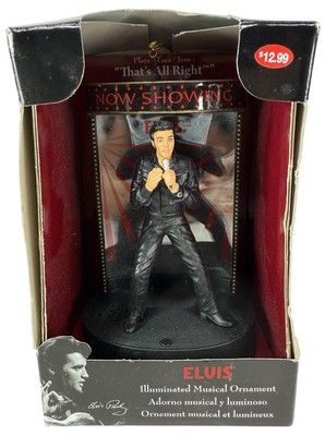 NIB Elvis Presley Illuminated Musical Ornament Plays ''That's All Right'' #352951