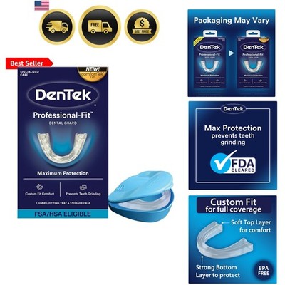 Professional-Fit Dental Guard, Mouth Guard for Grinding Teeth at Night, 1 Count