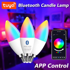 Tuya E14 Candle Lamps APP Control Smart Bulb Bluetooth WIFI RGB 220V LED Light