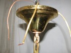 Antique Brass Schoolhose Pendant. 6" Fitter- Rewired — photo 9