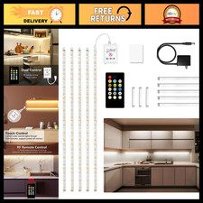 LED Under Cabinet Lighting Kit - 6 PCS Dimmable Strip Lights with Remote, 20ft,