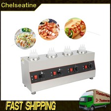 Electric Four Bottle Nacho Cheese Warmer Pump Condiment/Sauce Warmer Dispenser