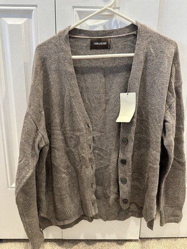 Zadig & Voltaire Mirka Happy Strass Cardigan Sweater Jumper Size M 2023 $548 - Afbeelding 6 van 7