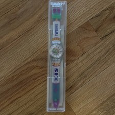 vintage Swatch Watch New In Box 1992 retro with papers