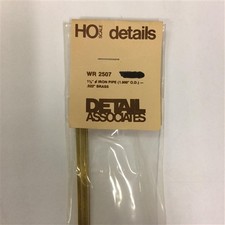 Detail Associates 2507 All Scale Round Brass Wire pkg 4 -- .022" Diameter