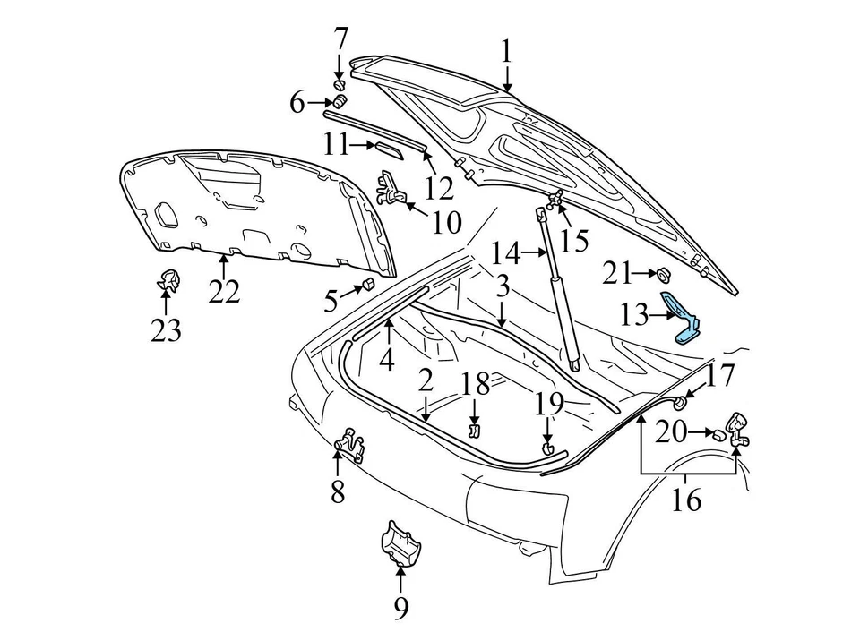 AUDI A6 QUATTRO 1998-2004 - capó delantero derecho bisagra 4B0823302D Foto 3 de 4