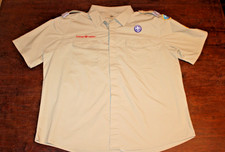 Boy Scouts of America BSA Men's Shirt Tan 3X-Large XXXL Vented Sewn Patches