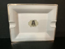 TRINIDAL ESTABLISHED EST 1905 CUBA Cigar Cigarette ASHTRAY White With Gold Trim