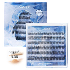 Self Adhesive Eyelash Clusters, 72PCS No Glue Needed Press on Lashes, Natural Lo