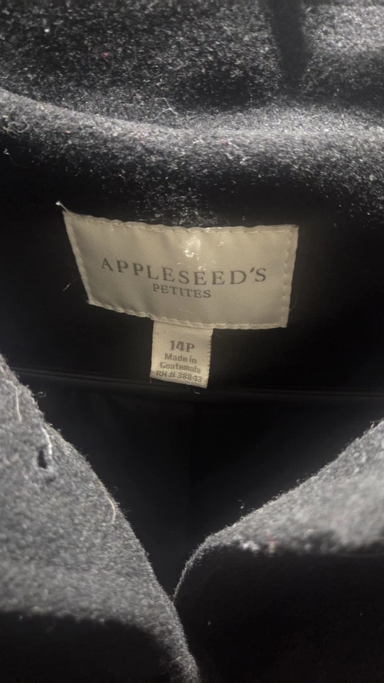 ABRIGO DE LANA PARA MUJER APPLESEEDS, TALLA 14p Foto 3 de 4