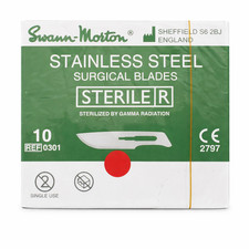  10 Swann-Morton Stainless Steel Dermaplaning Blade   Box OF 100