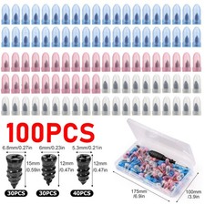 100Pcs Tire Repair Rubber Nails Tyre Puncture Repair Screws Kit w/ Screwdriver