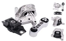 Engine Motor and Automatic Transmission Mount Set for Fiat 500 1.4L 2012-2018