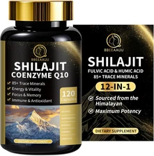 Shilajit for Men with Sea Moss & Ashwagandha,12 in 1 Himalayan Shilajit Suppleme
