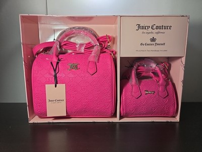 Juicy Couture Hot Pink Mommy & Me matching bag Free Love Satchel Gift set ~ NEW