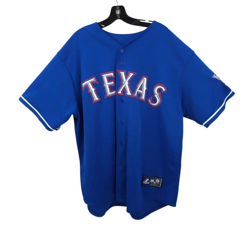 Camiseta Majestic Texas Rangers 2010 MLB Serie Mundial Talla XL #5 Ian Kinsler Foto 2 de 4