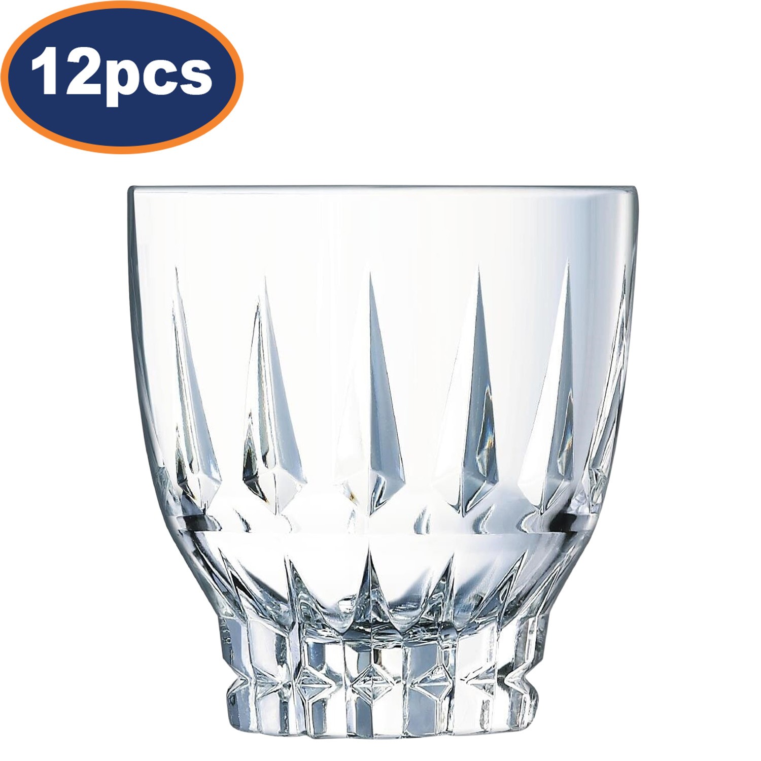 Whiskey Brandy Glass Set of 12 Cristal d’Arques Crystal Old Fashioned 320ml Bar