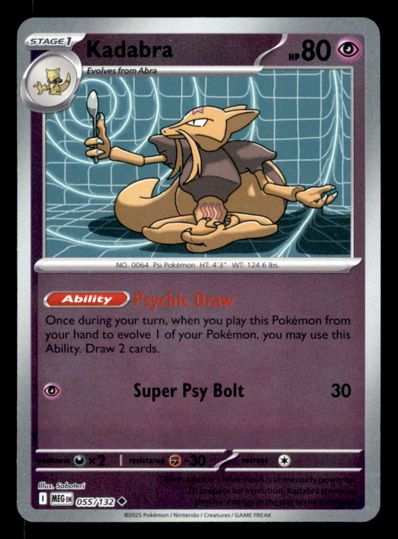 Kadabra Normal Uncommon ME01: Mega Evolution 055/132 NM