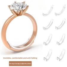 Ring Size Adjuster 8 Sizes Silicone Clear Resizer Invisible Fit