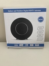 Indoor Outdoor Digital HDTV Antenna Amplified 32.8ft Cable VHF UHF 4K ATSC