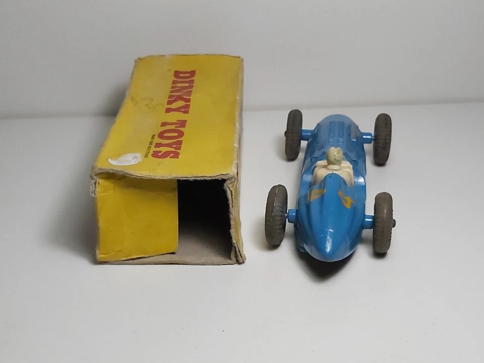 DINKY Nº230 - COCHE DE CARRERAS TALBOT-LAGO #4 (azul) + CAJA Original (1954-1960) en muy buena condición Foto 4 de 4