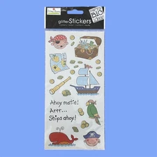 New Me & My Big Ideas Ellen Krans Glitter Stickers - Treasure Hunt Pirates Ship