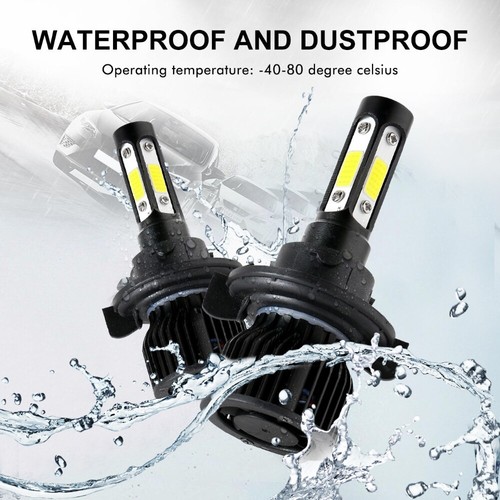 4-sides H13 9008 LED Headlight Bulbs Kit 1500000LM Hi/Lo Beam 6500K Super Bright - Picture 9 of 12