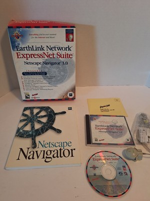 Vintage EarthLink Suite Netscape Navigator 3.0 Macintosh Windows 95 & 3.1 - CD
