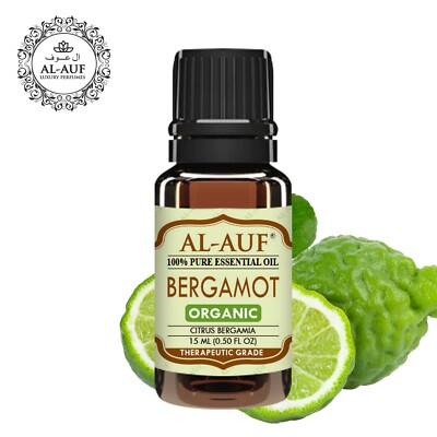 AL-AUF 100%Pure Essential Oil Bergamot Organic Therapeutic Grade 15ML/250ML 