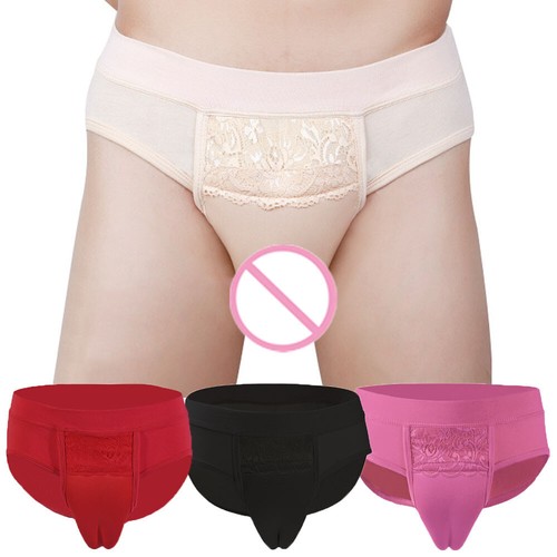 Men's Sexy Hiding Gaff Panty Shaping Brief Crossdressing Transgender Underwear v - Picture 3 of 17