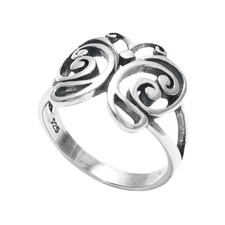 925 Sterling Silver Cute Cut-Out Butterfly Ring Size 5-8