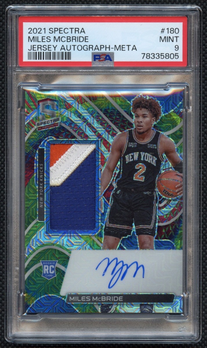 2021-22 Panini Spectra Miles McBride Rookie 24/25 Patch Auto RPA 