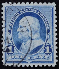 U.S. Used Stamp Scott #219 1c Franklin. Superb. Lovely CDS Cancel. A Gem!