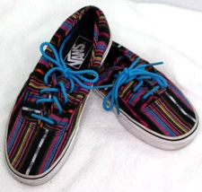 Vans Authentic Low Lines Multicolor Stripe Guatemalan Boho, Men's 5.5 Women's 7
