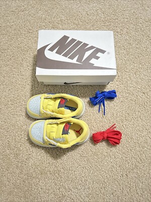 NEW Size 5c Nike Air Jordan 1 Low Retro OG SP TD x Travis Scott ''Canary''