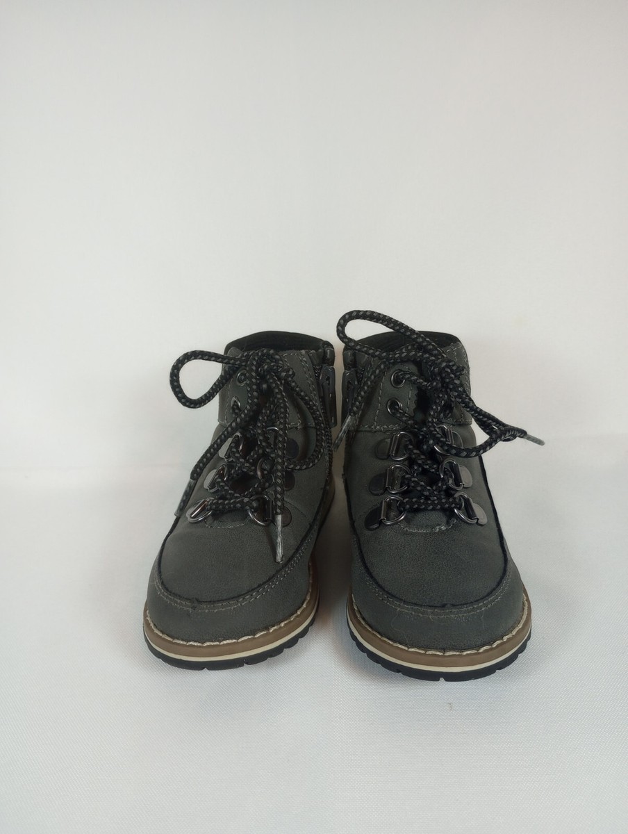 The Children's Place Toddler Boys Grey Lace-Up Boots Size